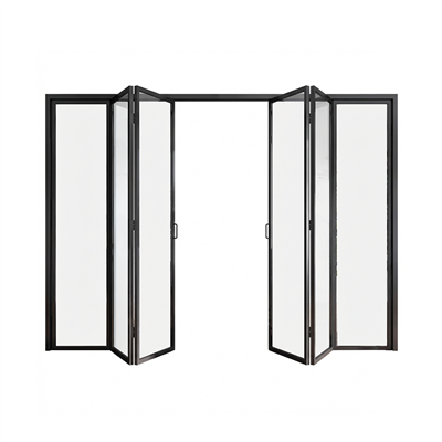 Juodos plonos aliuminio išorinės dvigubos durys